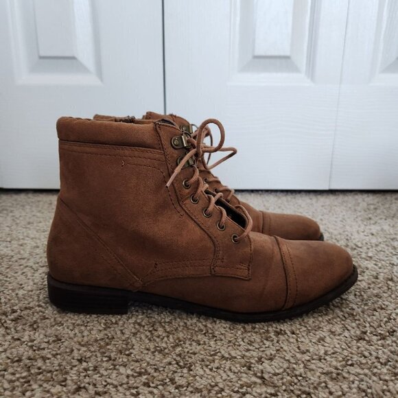 White Mountain Trenton Brown Lace Up Ankle Boots - Picture 1 of 9